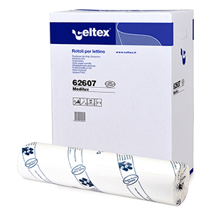 Celtex dwuwarstwowy podkład medyczny w roli biały 60cm x 80m