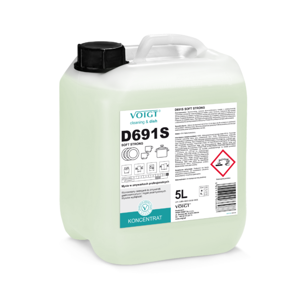 VOIGT D691S Soft Strong 5L (H691S) – mycie w zmywarkach przemysłowych. Detergent wzmocniony